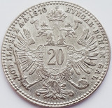 333 Austria 20 Kreuzer 1870 Franz Joseph I km 2212 argint, Europa