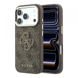 Husa pentru Apple iPhone 18 Pro / 17 Pro, Guess, 4G Big Resin Logo, Maro
