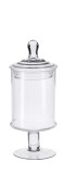 Cumpara ieftin Borcan cu picior, capac sticla transparenta 12,5 x 30 cm