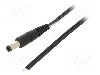 Cablu alimentare DC, cabluri, DC 5,5/2,1 mufa, negru, 0,5m, WEST POL - P21-TT-T050-050BK