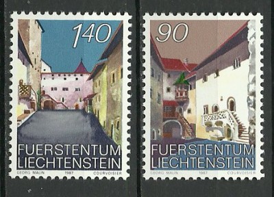 Liechtenstein 1987 - castelul Vaduz, serie neuzata foto