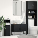 VidaXL Dulap chiuvetă de baie, stejar negru 80x33x60 cm lemn prelucrat