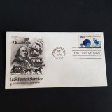 Bicentenar Poșta SUA 1775-1975 &ndash; Plic Filatelic Prima Zi de Emisiune, Vintage