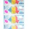 Romania lot 4 bancnote 2000 Lei 1999 UNC serii consecutive 005A,vedeti imaginile