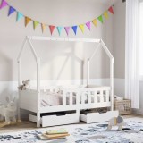 VidaXL Cadru de pat copii cu sertare, 80x170 cm, lemn masiv pin