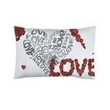 Fata de Perna Polibumbac 70%Bumbac 30%Poliester,model love rosu alb P5