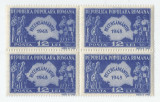 Romania, LP 226/1948, Recensamantul, bloc de 4 timbre (1), MNH, Nestampilat