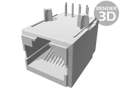 Conector RJ45 8p8c pentru PCB THT foto