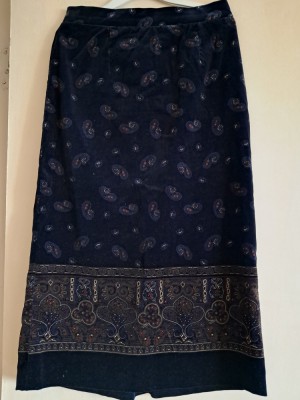 Fustă lungă de catifea foto