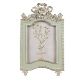 Cumpara ieftin Rama foto masa polirasina verde argintie 14x2x24 cm, 10x15 cm