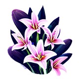 Cumpara ieftin Sticker decorativ, Flori, Roz, 60 cm, 10085ST, Oem