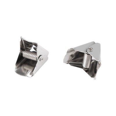 Set 2 clipsuri metalice, latime 12 mm, dimensiuni 14 x 22 mm, argintii foto