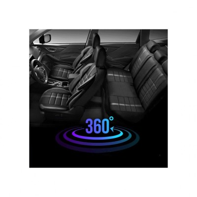 Set Huse Scaune Auto pentru Mazda CX-3 - Panda Uludag, material textil cu piele ecologica, cu fermoare pentru bancheta rabatabila, negru cu gri, 11 pi foto