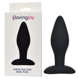 Dop anal din silicon Loving Joy, Negru, Large