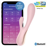 Vibrator Rabbit Mono Flex 20 cm Roz Satisfyer Free App