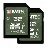 Card Memorie SDHC Emtec Rugged Outdoor, 32Gb, Clasa 10 / UHS-1 U3, Set 2 bucati ECMSD32GHC10ORP2