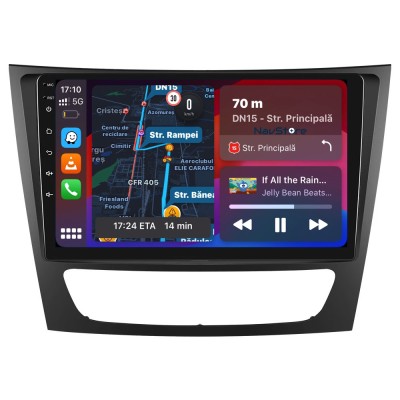 Navigatie Android Dedicata Mercedes Benz E-Class W211 (2002 - 2010), 9Inch, 4Gb Ram, 64Gb Stocare, Carplay foto