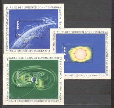 D.D.R.1964 Anul international al calmului solar-Bl. SD.155 foto