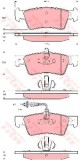 Set placute frana,frana disc VW TRANSPORTER V platou / sasiu (7JD, 7JE, 7JL, 7JY, 7JZ, 7FD) (2003 - 2016) TRW GDB1671