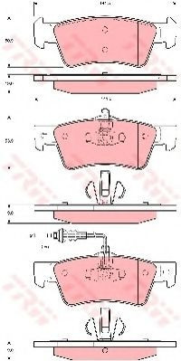 Set placute frana,frana disc VW TRANSPORTER V platou / sasiu (7JD, 7JE, 7JL, 7JY, 7JZ, 7FD) (2003 - 2016) TRW GDB1671 foto