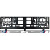 Set 2 bucati, suport numar inmatriculare argintiu BMW MPower, Autohelix MSA