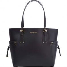 Voyager Small Crossgrain Leather Tote Bag foto