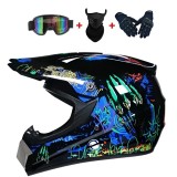 Set Cască Cross cu Mănuși, Ochelari, Cagulă pentru Motociclete, Dirt Bike