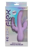 Vibrator Triplu Flexibil Bend and Hold Rumbler CalExotics, Violet