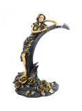 Suport Sticla Vin Lady Bronz Rasina, 34 cm Inaltime, Decorativ Cadou