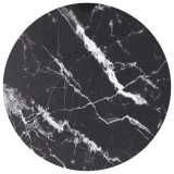 Cumpara ieftin Blat masa negru &Oslash;70x0,8 cm, sticla securizata cu design marmura