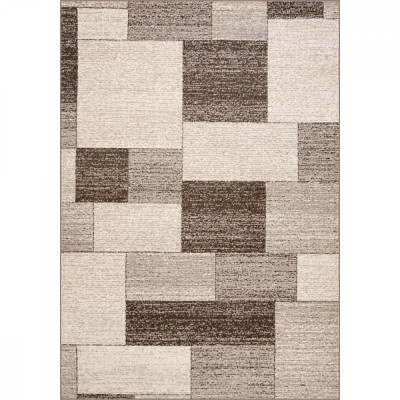 Covor Model Daffi 13027-140, Marime 50 x 80 cm, Bej, Maro, Inaltime Fir 6 mm, Antialergic, Polipropilena, Living, Dormitor, Sufragerie, Birou foto