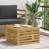 vidaXL Masă de exterior Lemn Solid de Acacia Alb 59 x 59 x 37 cm 901487