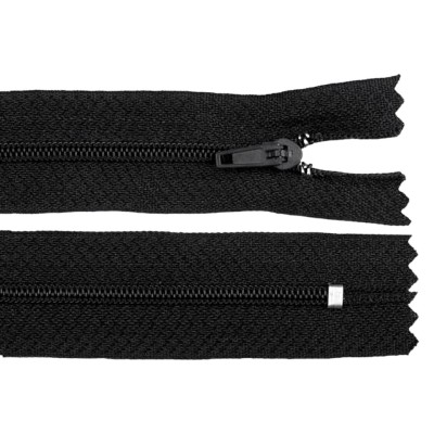 Fermoar spiralat nedetasabil, lungime 40 cm Negru foto