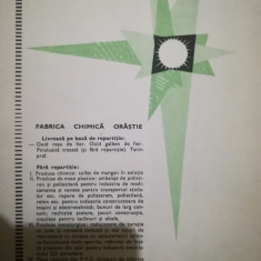 1967 Reclama Fabrica Chimică ORĂȘTIE industrie comunism 24x16,5