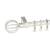 Galerie Perdea Metalica Extensibila 110-210cm Alb Brushed cu Accesorii Montaj
