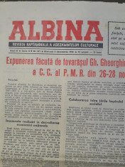 Ziarul Albina 1958 Gheorghiu-Dej congres PMR foto