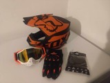 Casca moto/enduro/atv +Ochelari+Manusi+Cagula