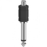 Cumpara ieftin Adaptor audio Hama Jack 6.3mm - RCA, Negru