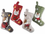 Set 4 ciorapi Craciun textil multicolor cm 16 x 23,5 H