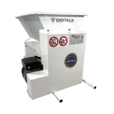 Eno 15 smalto, zdrobitor desciorchinator struguri, cu motor, Enoitalia, cuva si carcasa din tabla smaltuita, cuva cu snec, motor 0,75kW, productivitat