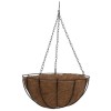 Ghiveci decorativ cu lant, rotund,​​​​​​​ nuca de cocos, 35x35x17 cm&nbsp; GartenVIP DiyLine, Strend Pro