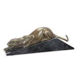 Pantera-statueta din bronz cu un soclu din marmura TBB-170