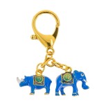 Amuleta cu elefant si rinocer albastru 2025