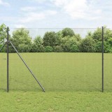 VidaXL Gard din S&acirc;rmă Sudată cu 13 St&acirc;lpi Gri 1.4x50 m Oțel