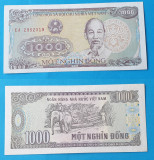 Bancnota veche - Viet Nam 1000 Motnghin dong - in stare foarte buna