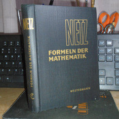 CARTE MATEMATICA ~ HEINRICH NETZ - FORMELN DER MATHEMATIK , BERLIN , 1965