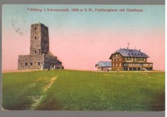 CPIB 23985 - CARTE POSTALA - PADUREA NEAGRA, FELDBERG, 1500m, TURNUL, CIRCULATA, INTERBELICA, STAMPILA, TIMBRU