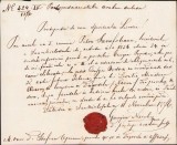 A1463 Licență de căsătorie, 1876, cu sigiliu &icirc;n ceară roșie, preot rom&acirc;n otodox, S&acirc;nnicolau Mare, județul Timiș