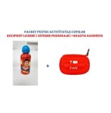 Pachet recipient lichide pentru copii 0.5 l+ geanta termica pt sandwich