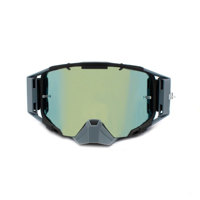 Ochelari cross/atv/enduro, Asix AS3, lentila albastra, culoare rama gri/negru ma... Cod Produs: MX_NEW KAI-912